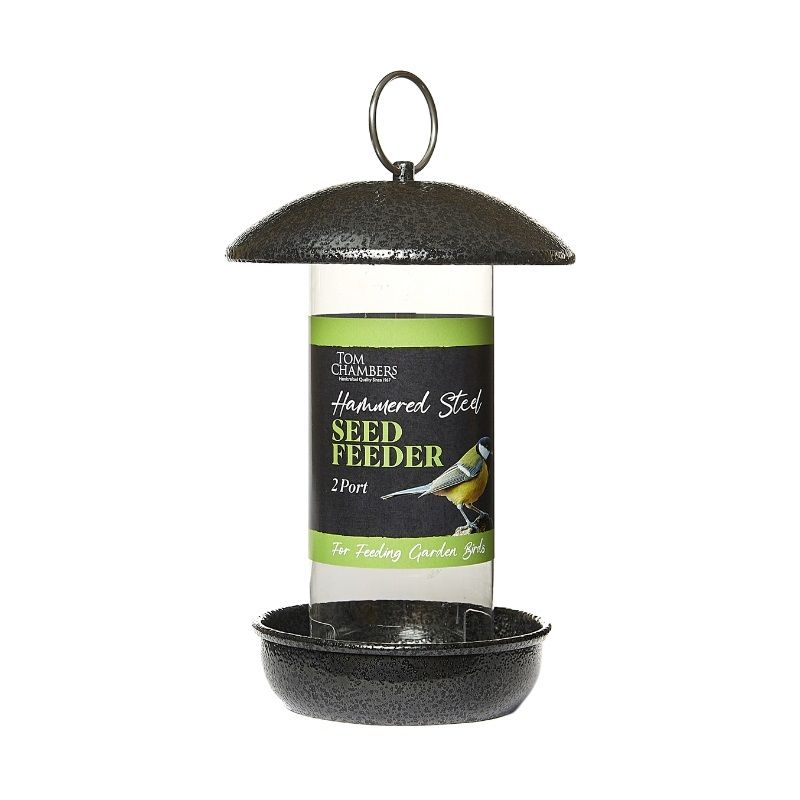 Tom Chambers Hammered Steel Seed Feeder - 2 Port