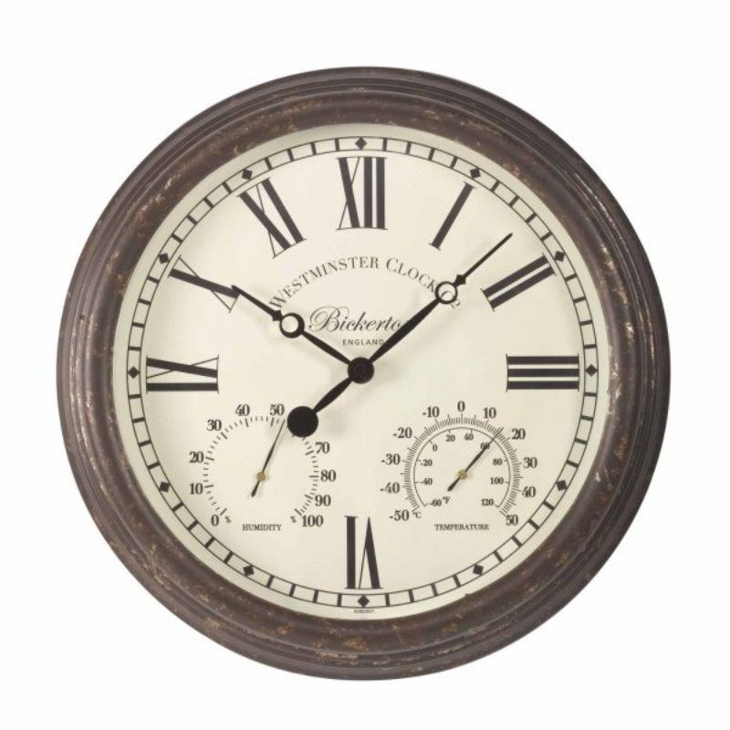 Bickerton Wall Clock & Thermometer - 15''