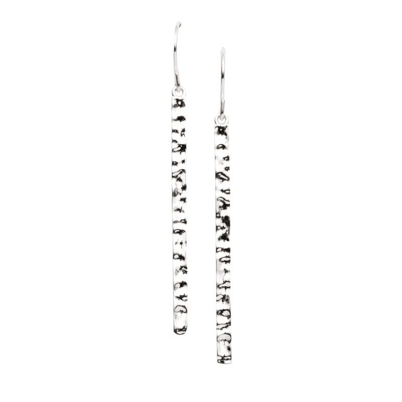 Juvi Designs Long Bar Earring Silver