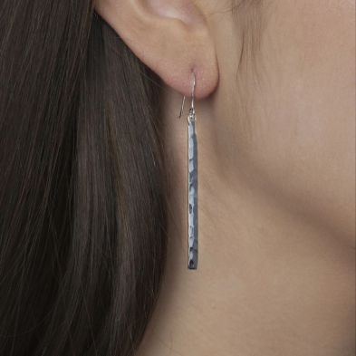 Juvi Designs Long Bar Earring Silver