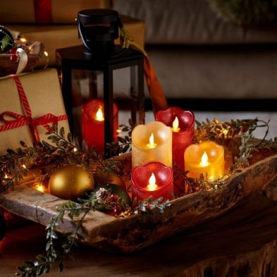 LED Wax Waving Candle 12.5cm - Red