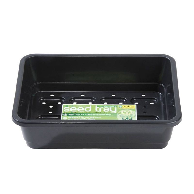 Small Seed Tray with Holes - Black