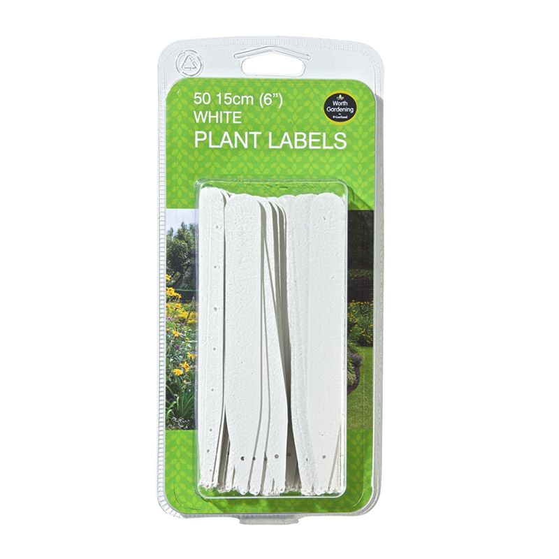 15cm White Plant Labels (50)