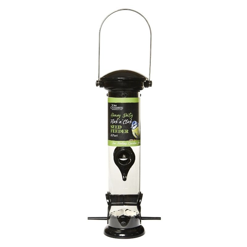 Tom Chambers Heavy Duty Flick 'n' Click Seed Feeder - 4 Port
