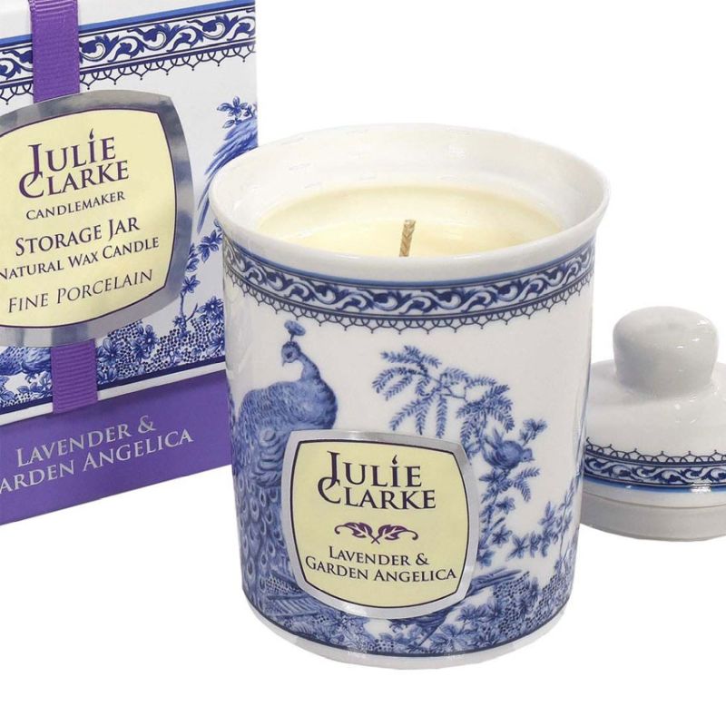 Julie Clarke Lavender & Garden Angelica Peacock Jar Candle 150g