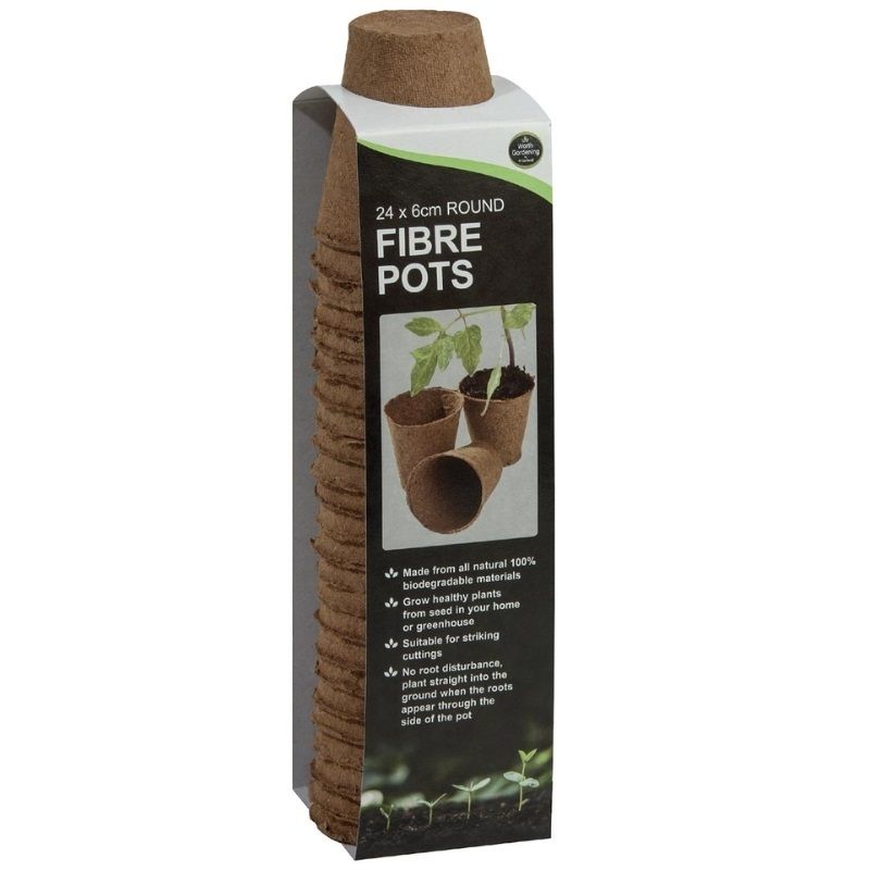 Garland Round Fibre Pots 6cm (24 Pots)