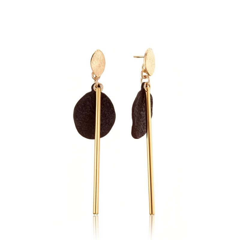 Scribble & Stone Stem Disc Drop Earrings