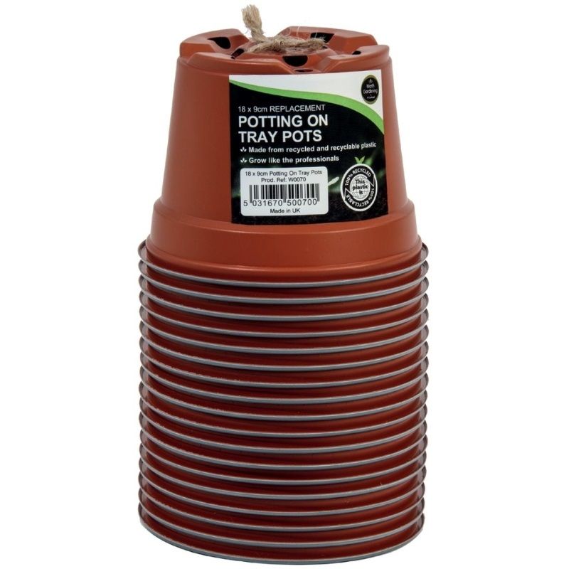 Garland Replacement Potting on Tray Pots 9cm (18 Pots)