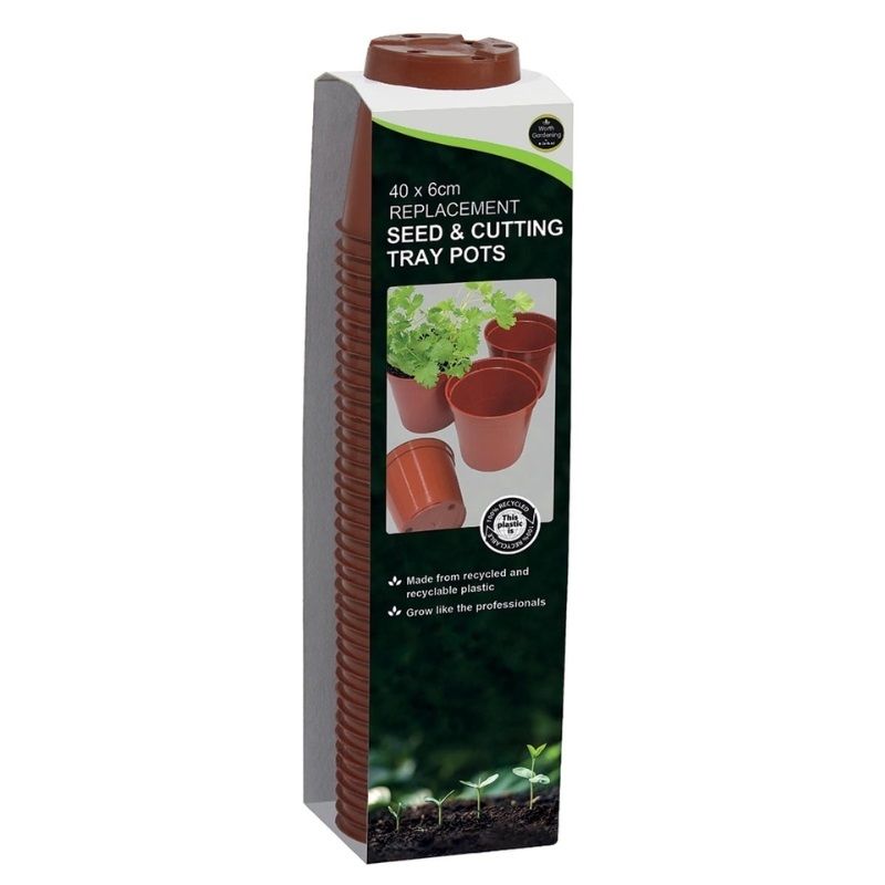 Garland Replacement Seed & Cutting Tray Pots 6cm (40 Pots)