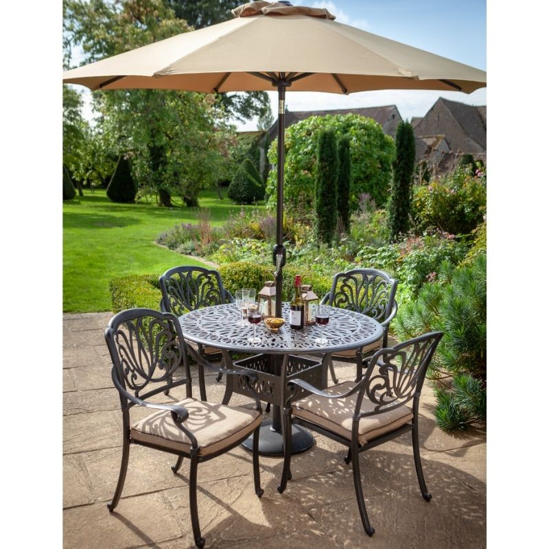 Amalfi 4 Seat Round Set - Bronze