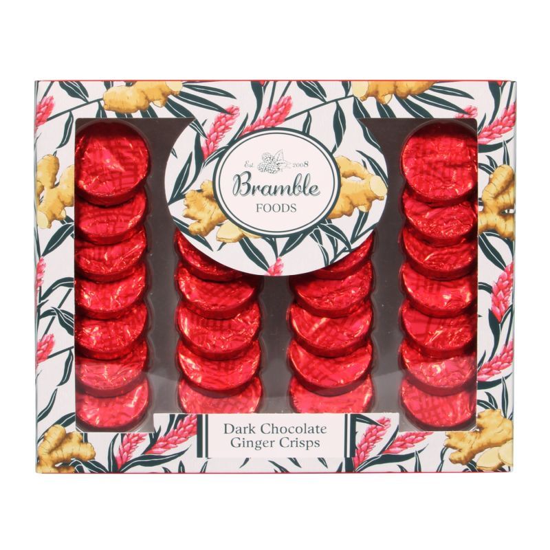 Bramble Dark Chocolate Ginger Crisps 200g