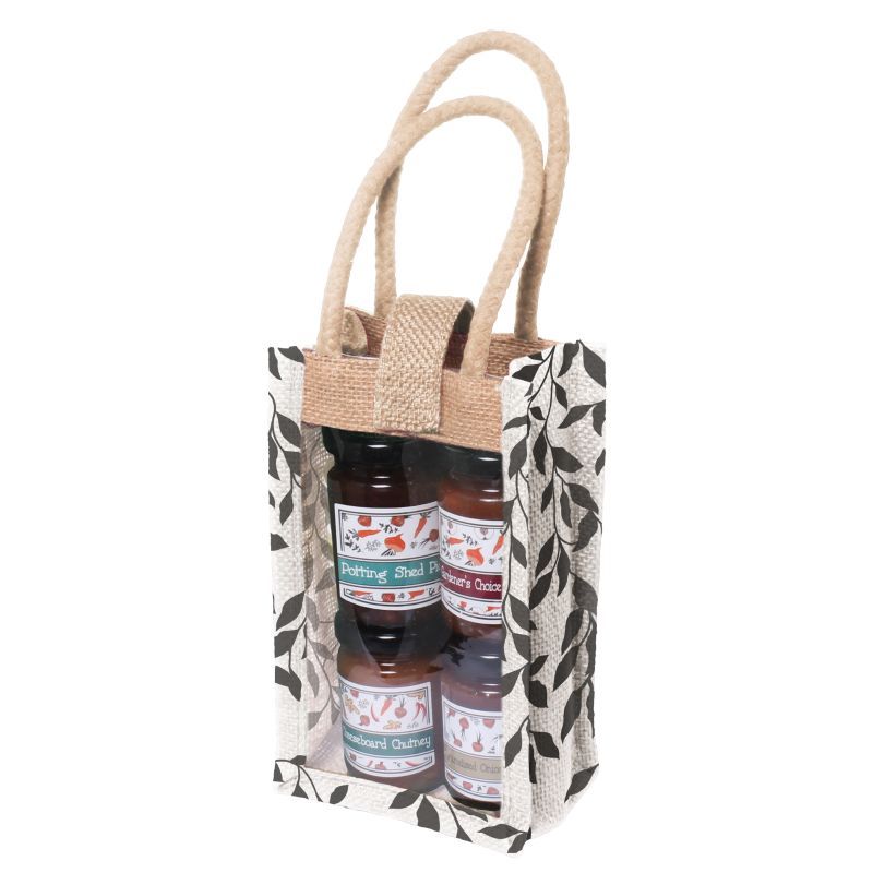 Bramble Jute Bag with Four Small Chutneys