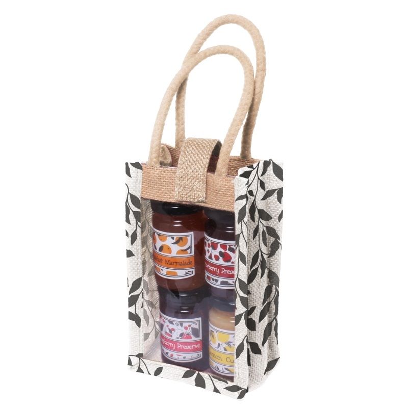 Bramble Jute Bag with Four Small Preserves