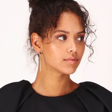 Scribble & Stone Glass Pendulum Earrings
