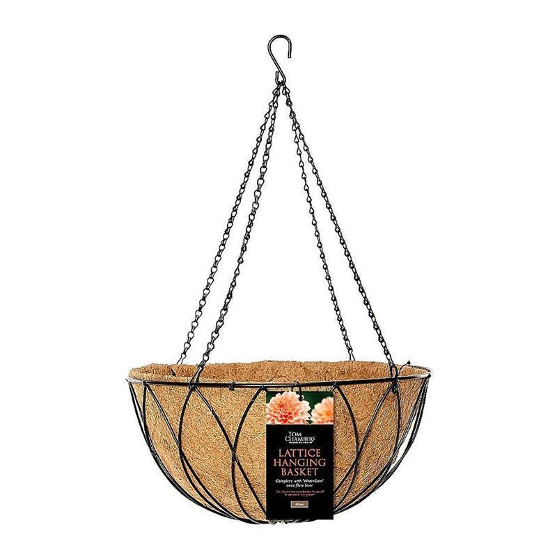 Tom Chambers Lattice Hanging Basket with Liner 35cm