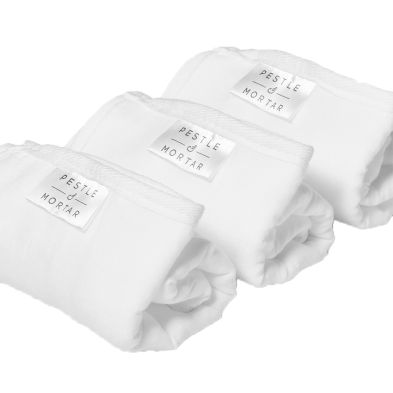 Pestle & Mortar Double Sided Face Cloths (Pack of 3)