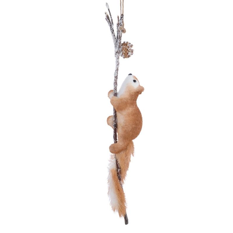 Foam Squirrel Hanger on Branch 58cm