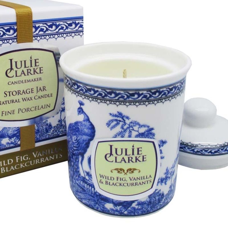 Julie Clarke Wild Fig, Vanilla & Blackcurrant Peacock Jar Candle 150g