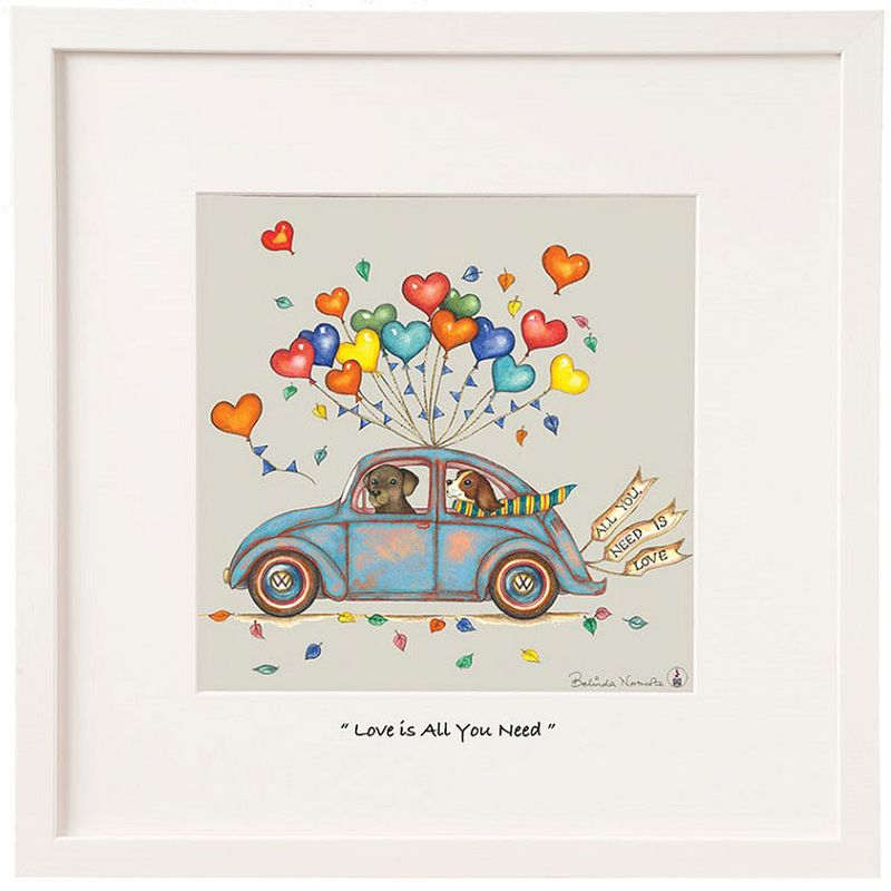 Belinda Northcote Framed Print 'Love is All You Need' 54x54cm
