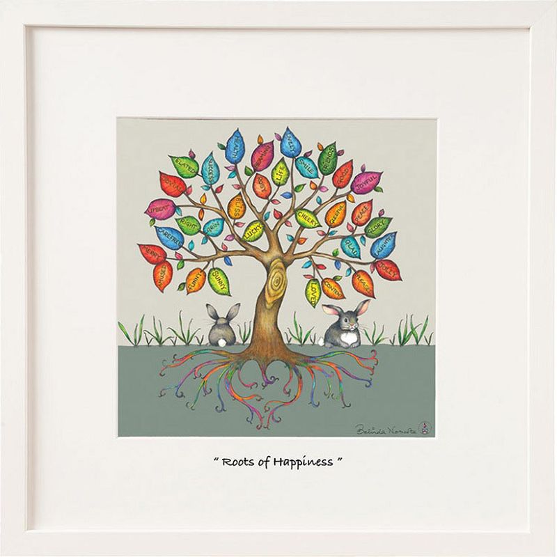 Belinda Northcote Framed Print 'Roots of Happiness' 14.5 x 14.5cm