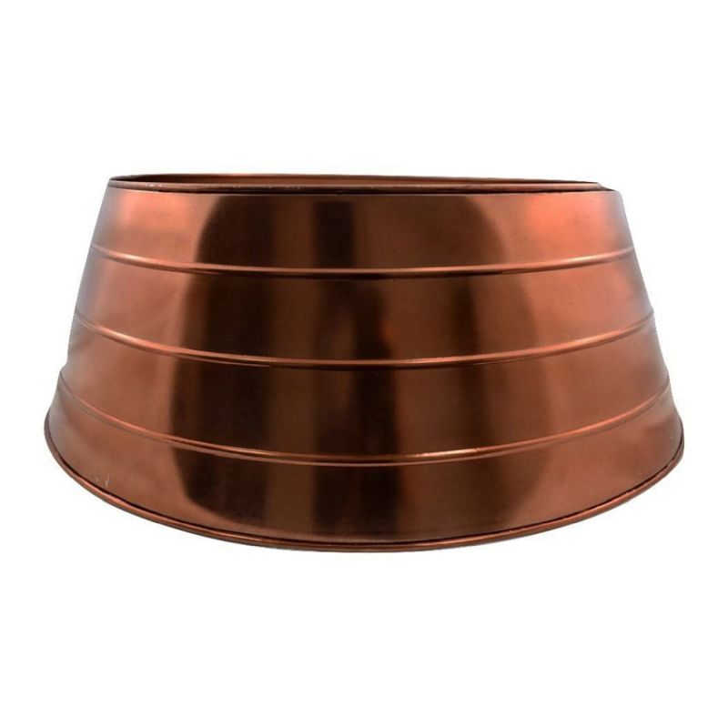 Metal Christmas Tree Skirt - Copper