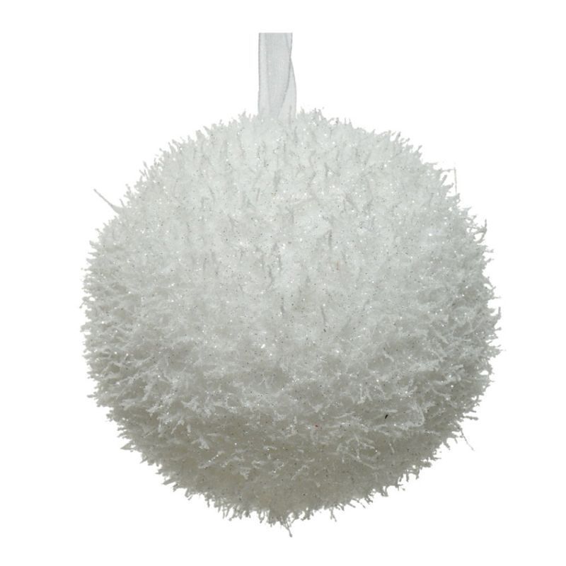 Foam Bauble 10cm - Ice White