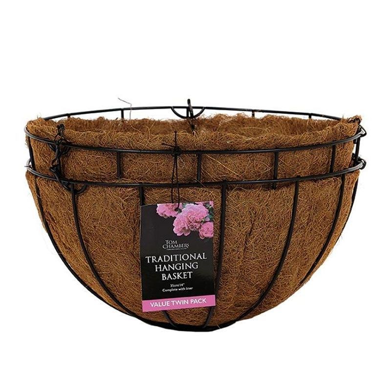 Tom Chambers Traditional Hanging Basket - 35cm (Twin Pack)