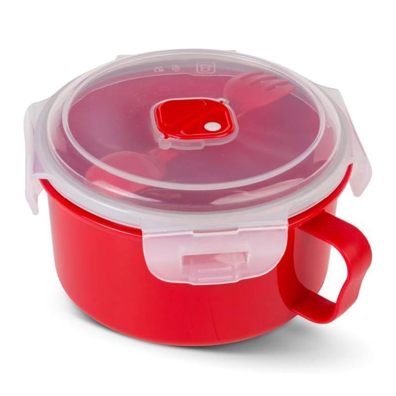 good2heat Microwave Leak-Proof Soup Mug, Red, 683ml