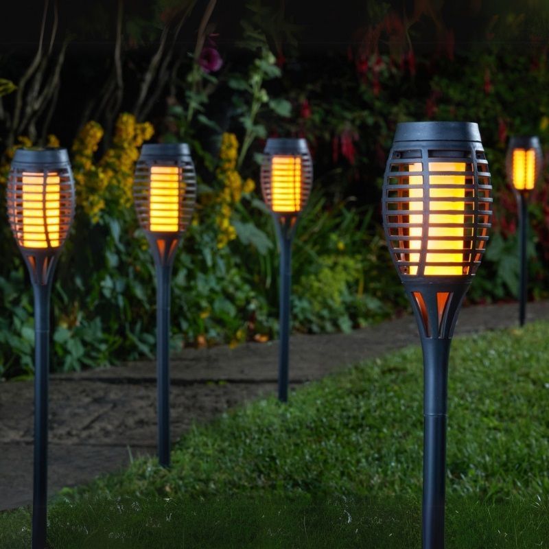 Smart Garden Party Flaming Torch Stake Light (5-Piece)