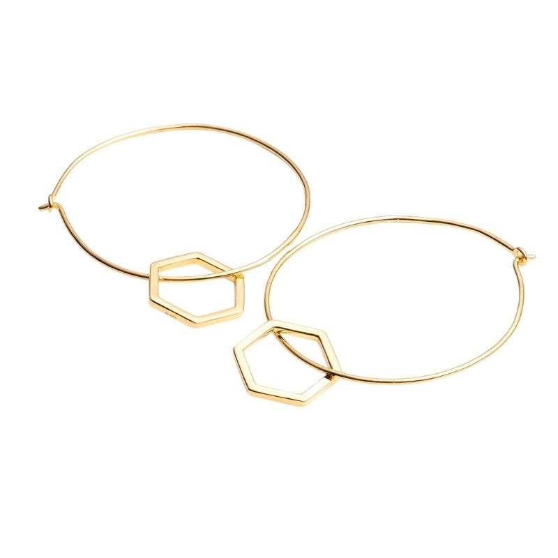 Juvi Designs Causeway Hoop Earrings Gold