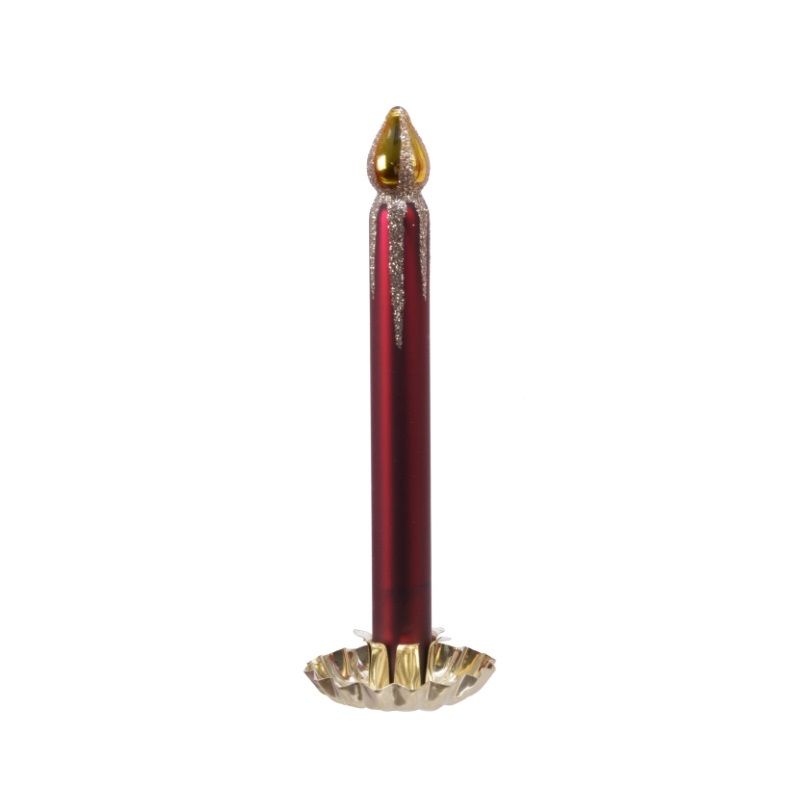 Glass Clip-On Candle with Glitter 4.8cm