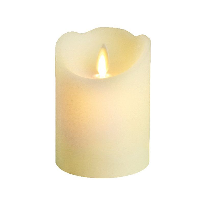 LED Wax Waving Candle - Cream 10cm