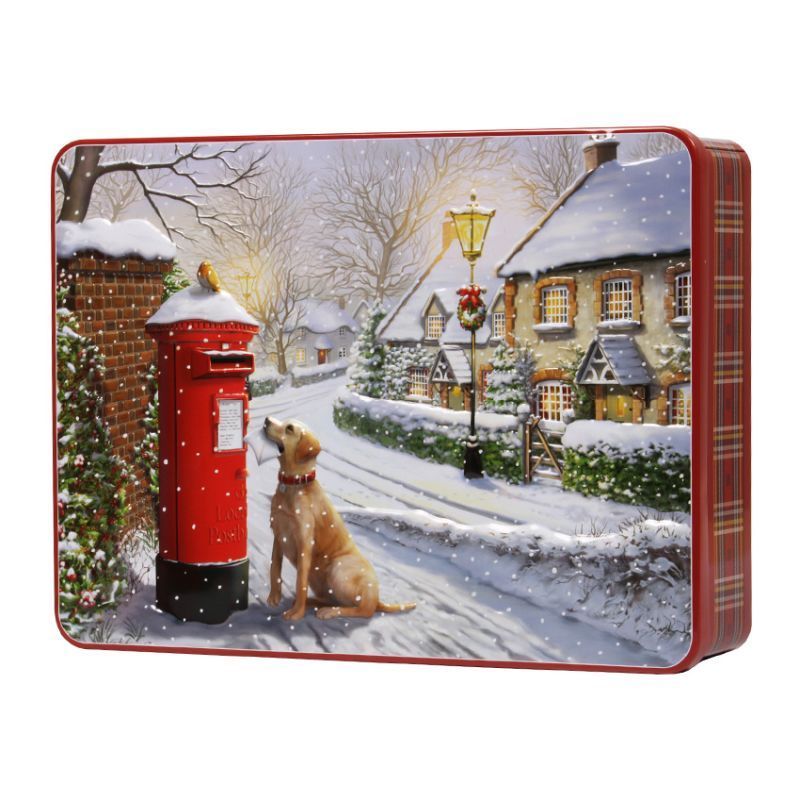 Embossed Dog by Postbox Assorted Tin 300g