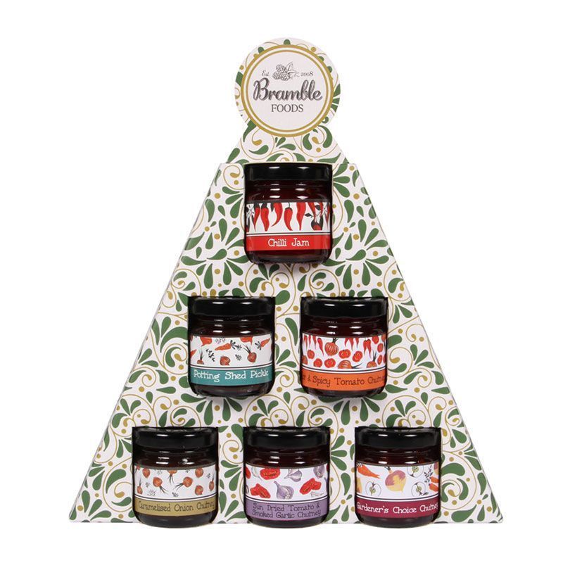 Bramble Mini Jam & Chutney Savoury Pot Tree Set (6 Pots)