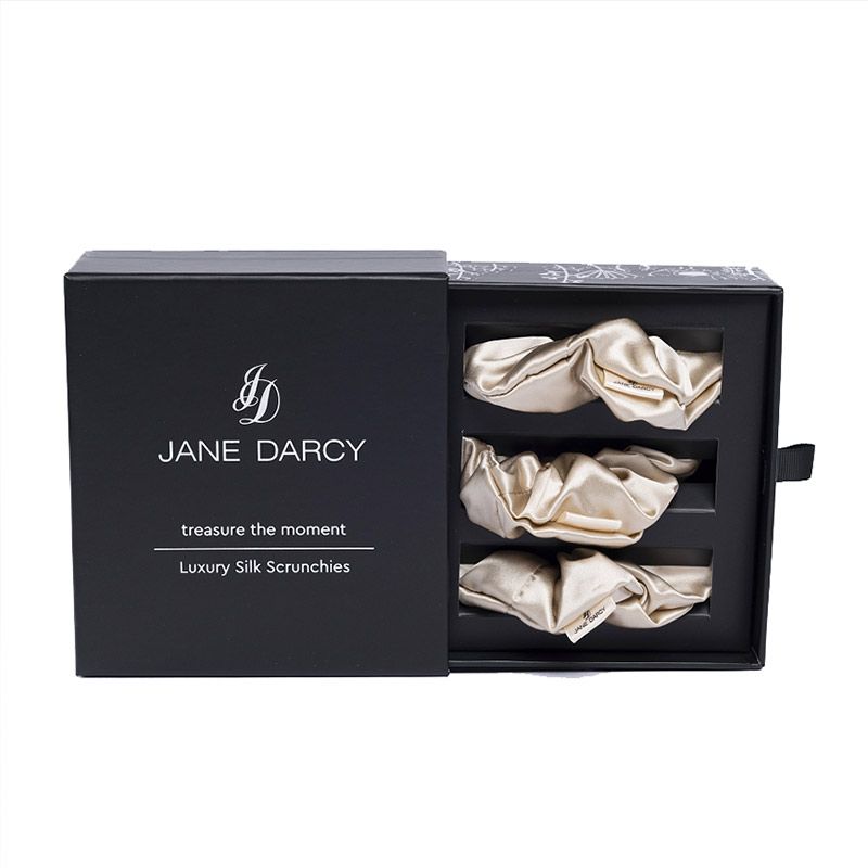 Jane Darcy Silk Scrunchie 3 Pack - Champagne
