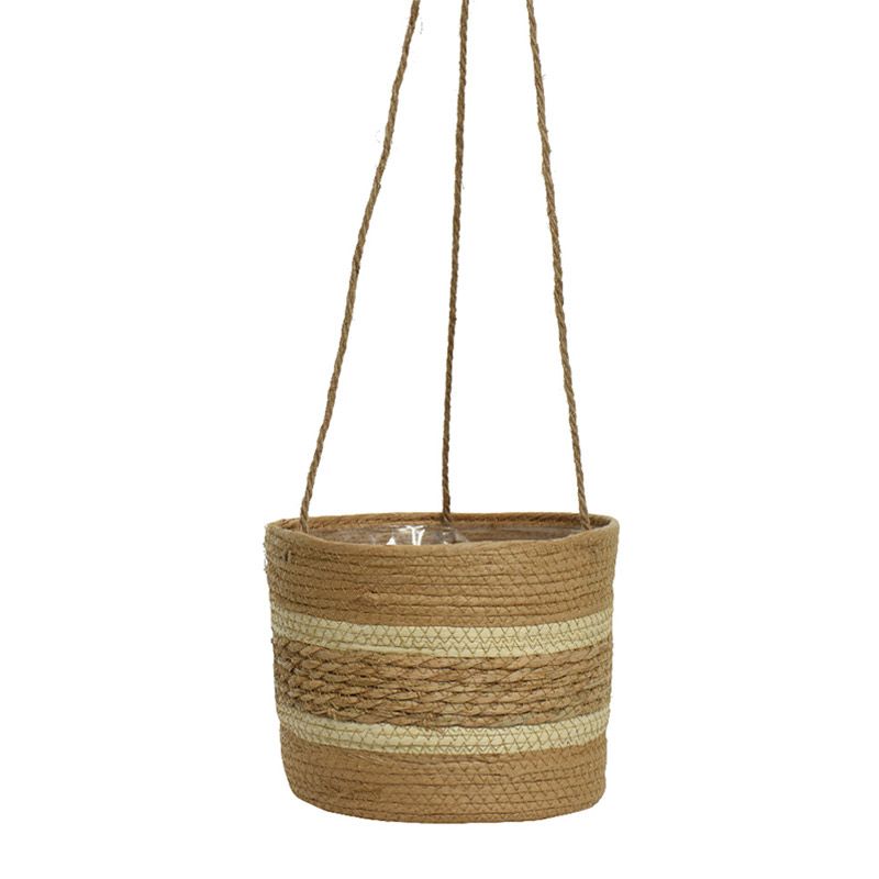 Round Hanging Planter with Rope - Large
