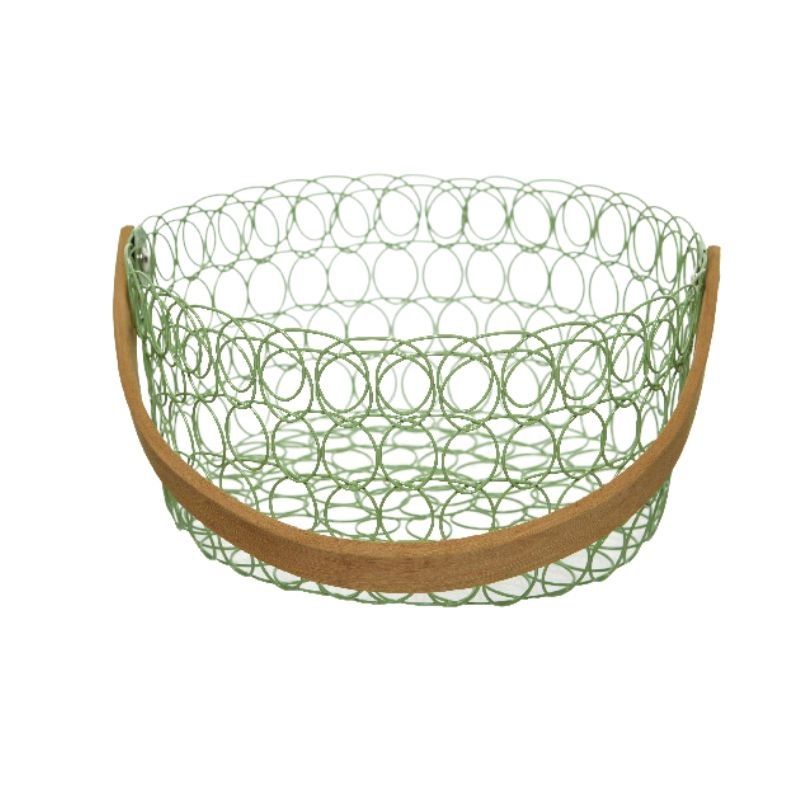 Iron Basket with Wooden Handle 20cm