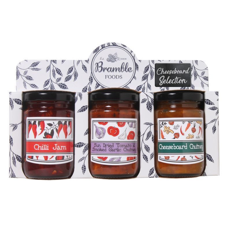 Bramble Triple Jar Cheeseboard Selection Gift Pack (3 Pots)