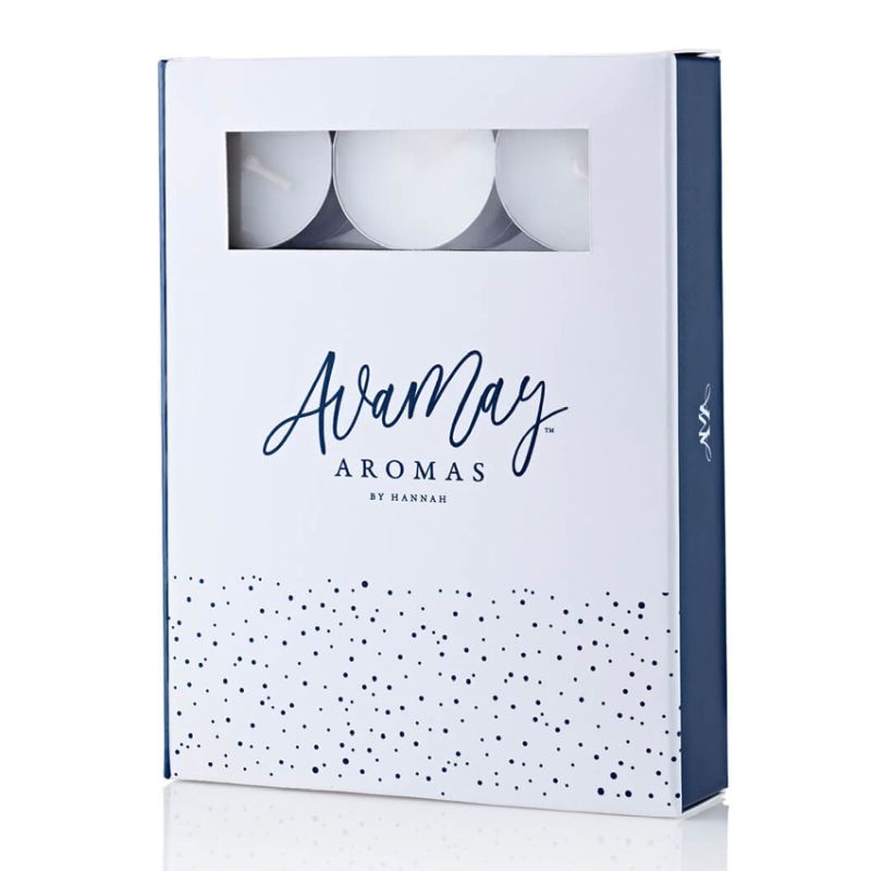 Ava May White Unscented Tealights (24)