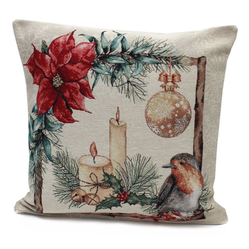 Peggy Wilkins December Days Robin Cushion