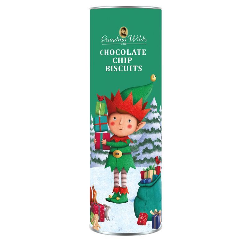 Grandma Wild's Elf Tube with Chocolate Chip Biscuits 200g