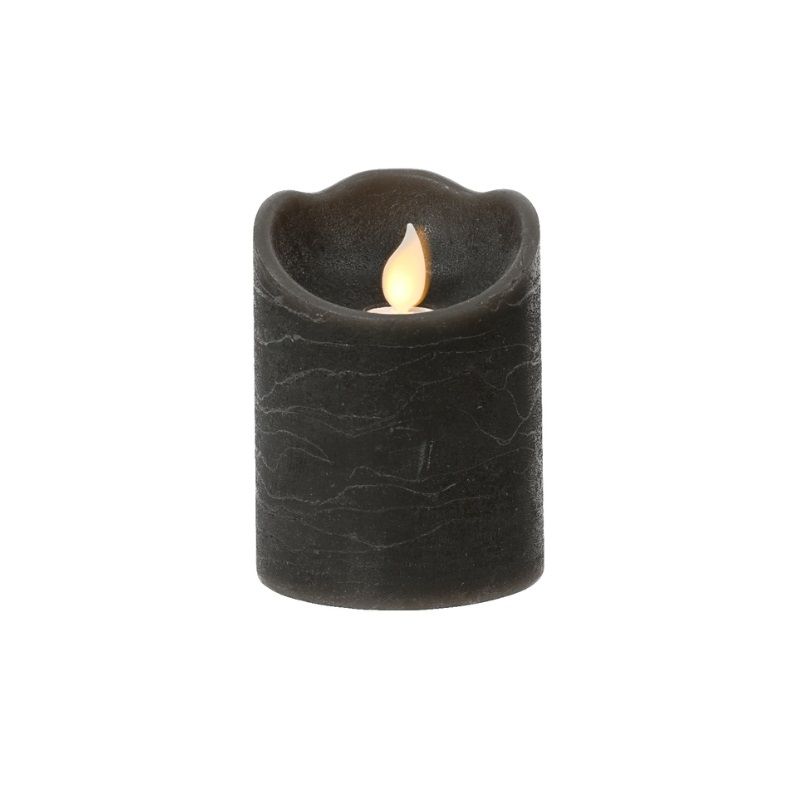 LED Wax Waving Candle 10cm - Grey