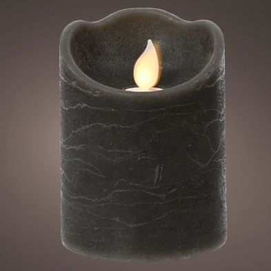 LED Wax Waving Candle 10cm - Grey