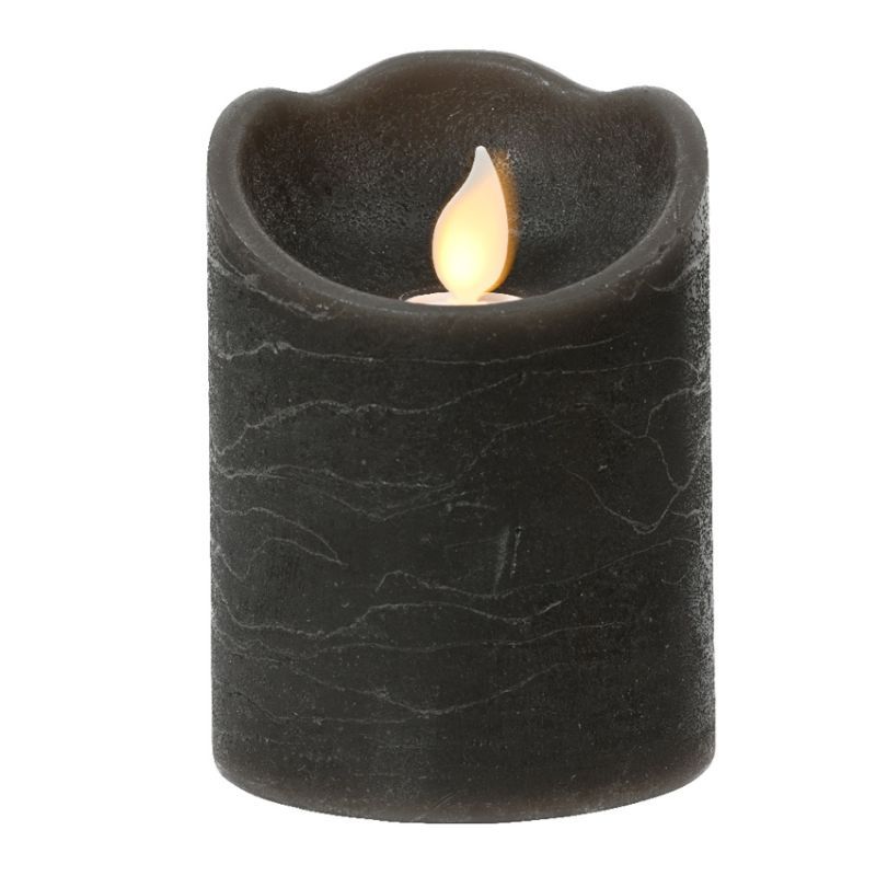 LED Wax Waving Candle - Grey 10cm