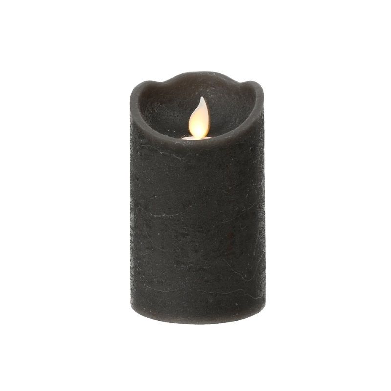 LED Wax Waving Candle 12.5cm - Grey