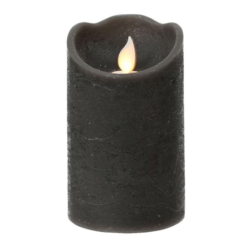 LED Wax Waving Candle - Grey 12.5cm