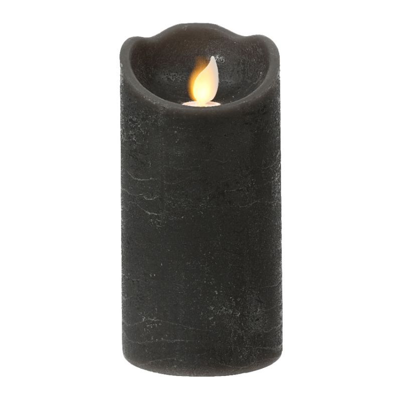 LED Wax Waving Candle - Grey 15cm