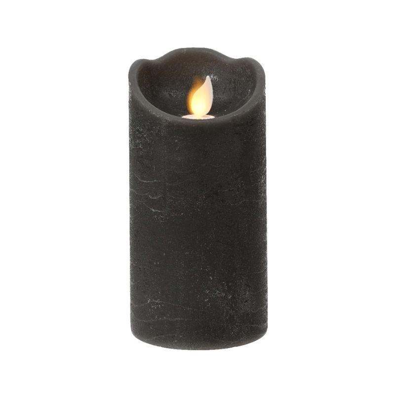 LED Wax Waving Candle 15cm - Grey