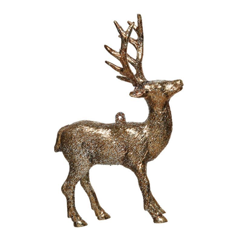 Deer Hanging Decoration 14cm - Truffle Brown