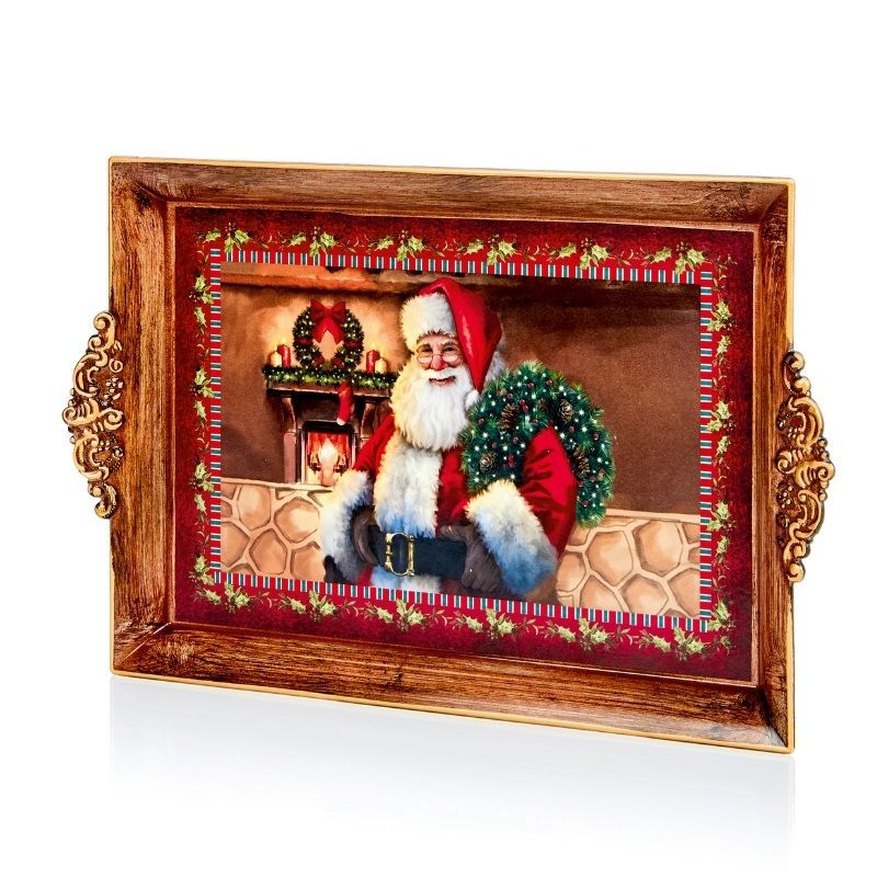 Festive Lap Tray with Santa Design